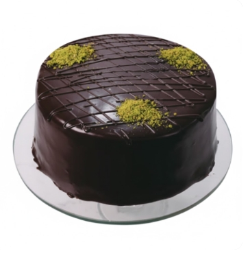 6-9 Kişilik Çikolatalı Yaş Pasta Şık Sunum